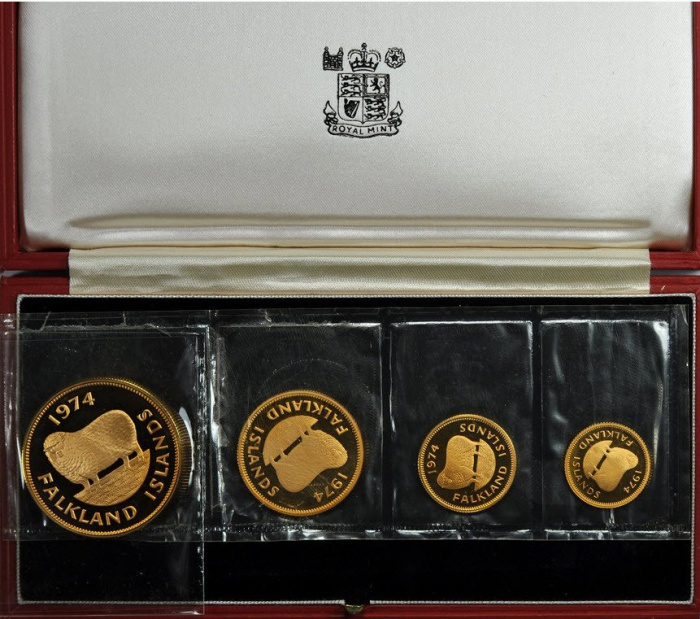 () Монета Фолклендские Острова 1974 год 12  &quot;&quot;    AU